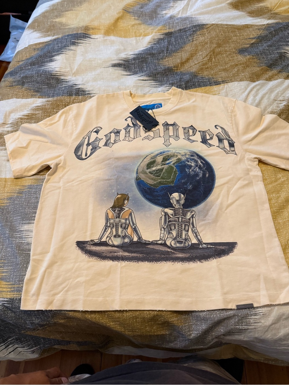 Godspeed Graphic Men’s World Tee Cream Shirt size M
